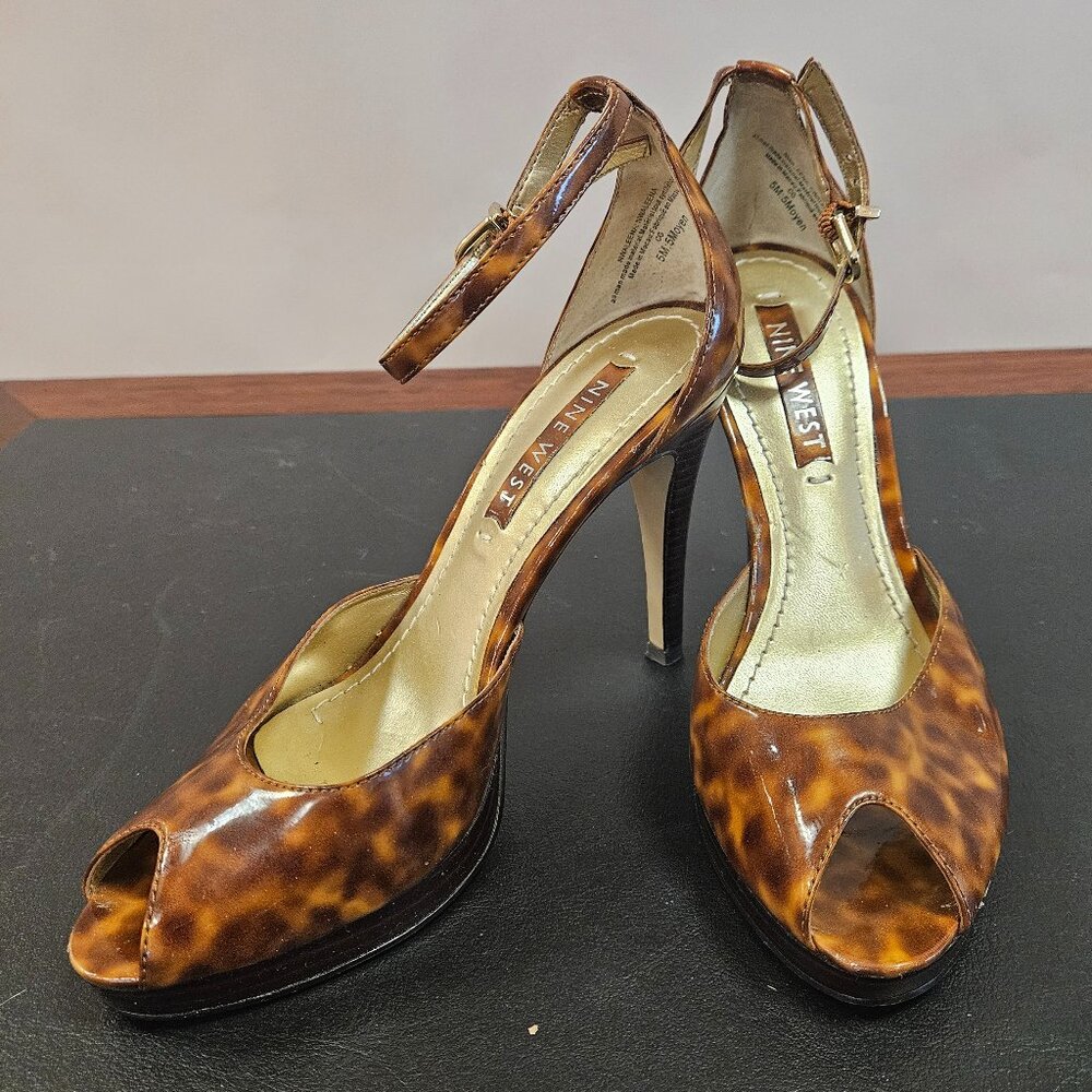 Nine West Leopard Print Peep Toe